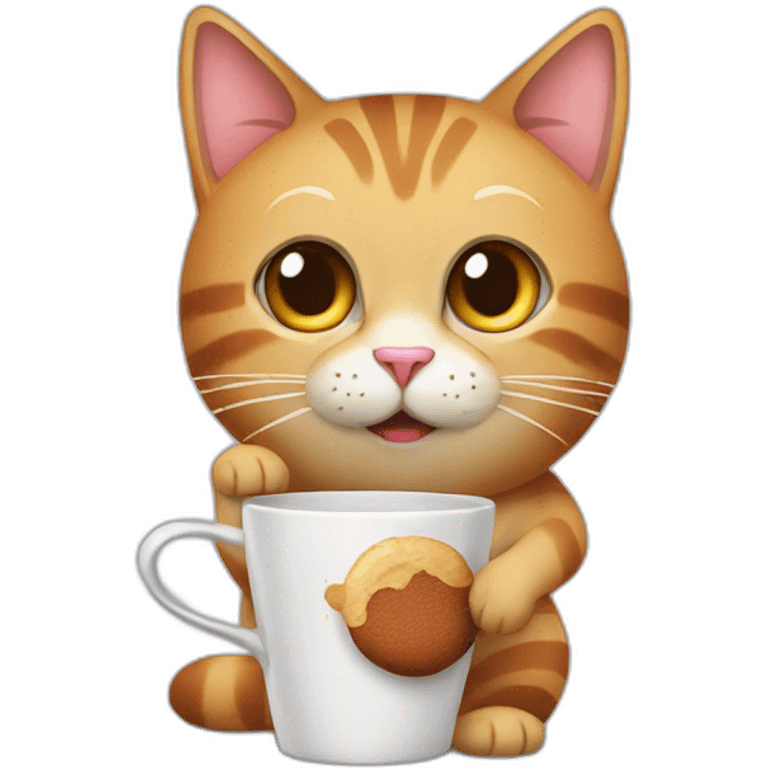 cat-with-cup-of-coffie emoji