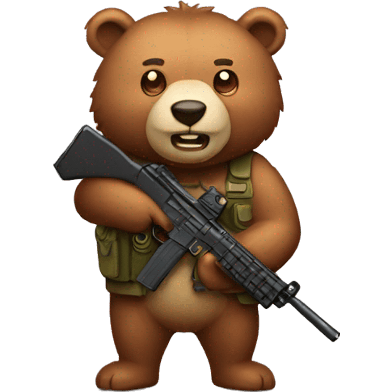 bear with gun emoji