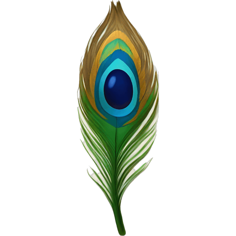 Peacock feather and lord Krishna emoji