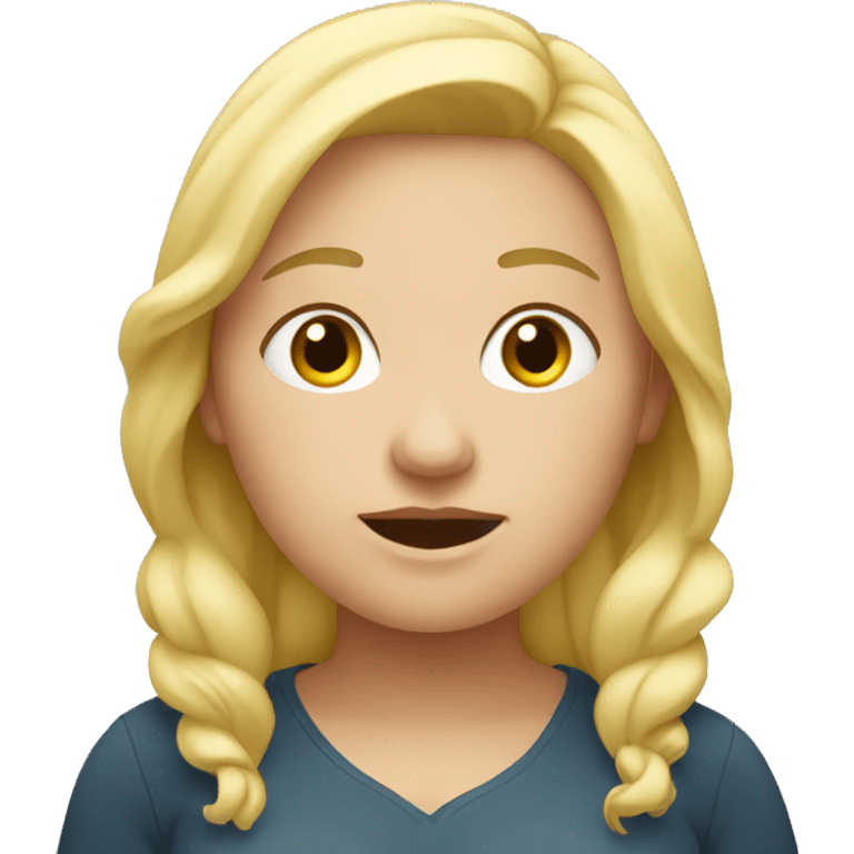 fat blonde girl emoji