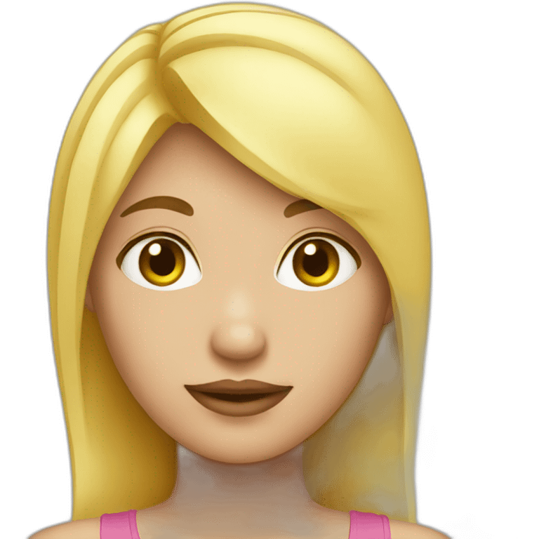 girl blond fat emoji