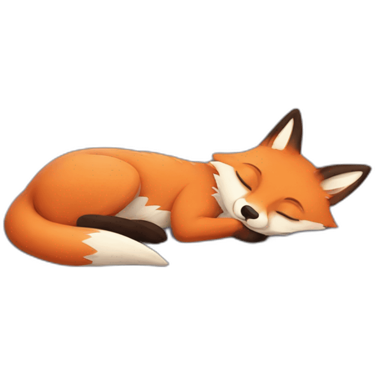 fox sleep emoji