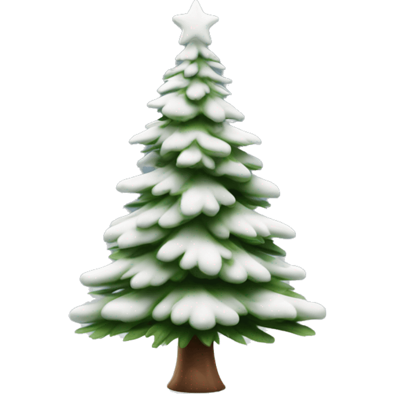  actual white fir christmas tree isolated.  emoji