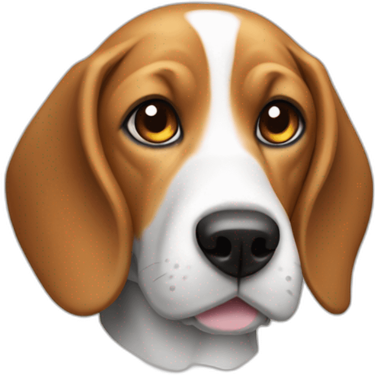 beagle avec une balle dans la bouche emoji