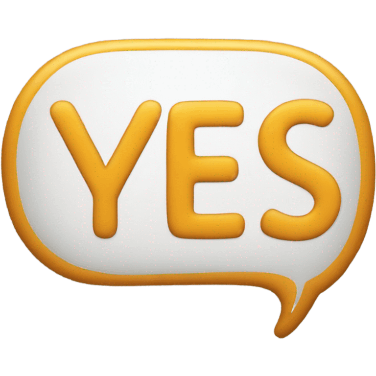 A text message saying yes emoji