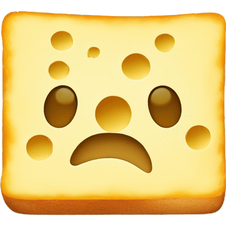 cheese slice with hidden face on bread emoji