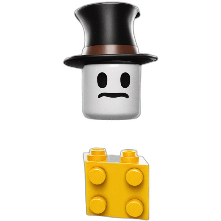 Lego brick out a magician hat emoji