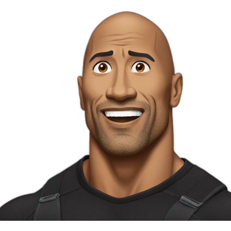 The rock meme emoji