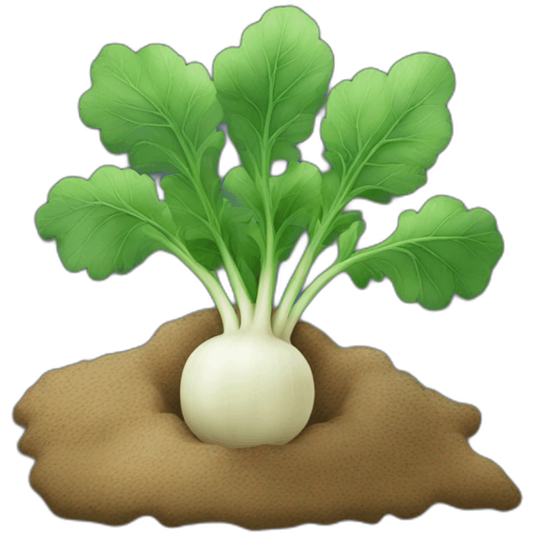 the full turnip plant emoji