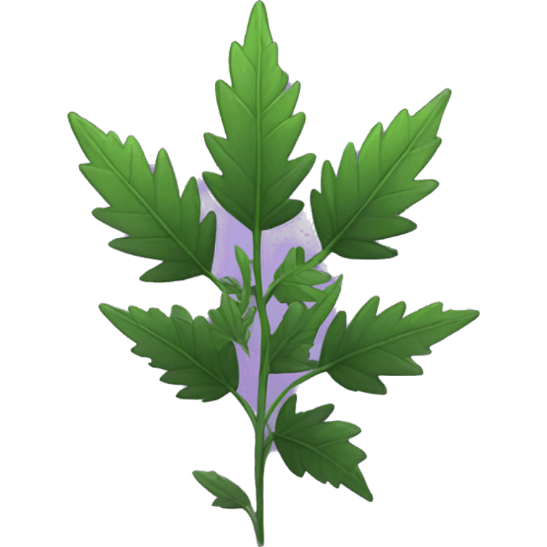 Purple Weed plant  emoji