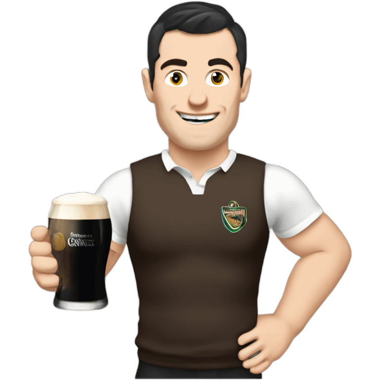 Johnny Sexton with a pint of Guinness emoji