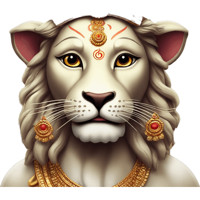 Maa durga on lion     and title shold be emoji