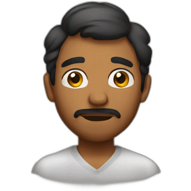 A brown man very drunk emoji