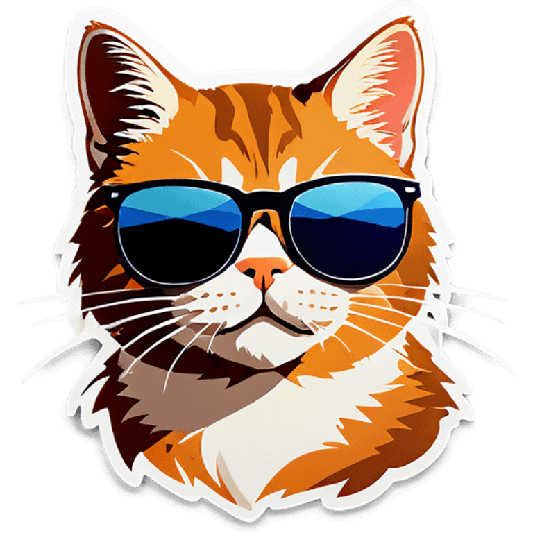 Cat with sunglasses emoji