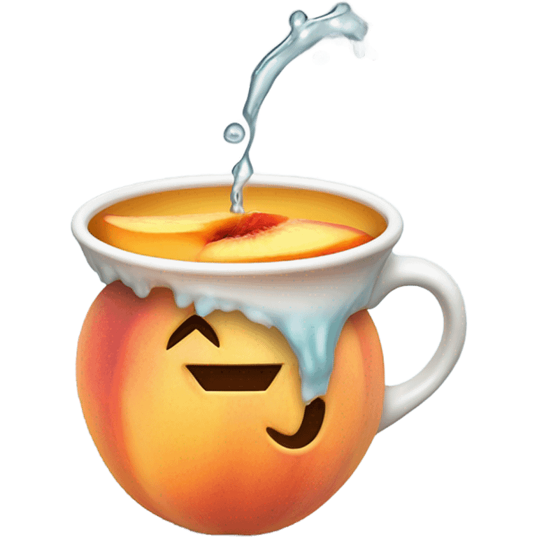 peach in hot tea emoji