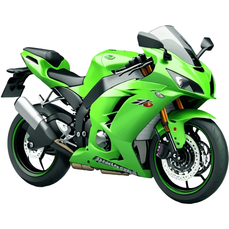 Kawasaki Ninja (Sportbike) - Kawasaki Ninja ZX-10R (Model Year: 2022) (Iconic colour: Green) emoji