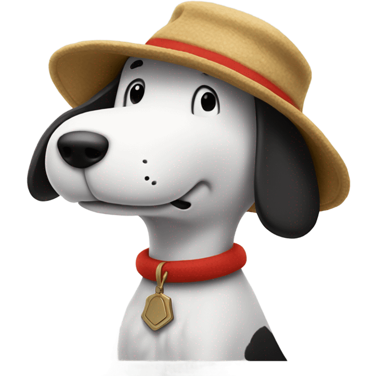 Snoopy with a big hat emoji