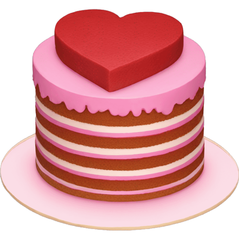 layered valentine’s day cake emoji