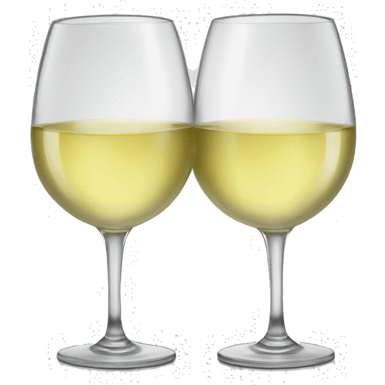 white wine glasses cheersing emoji