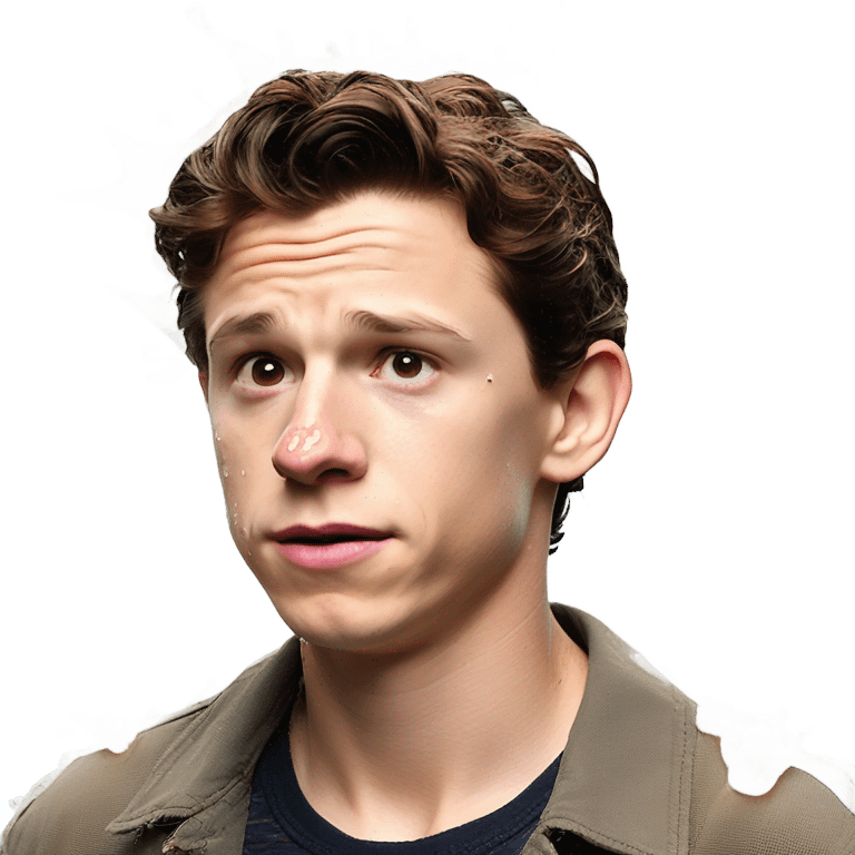 Tom Holland With lots and lots of Glue Dripping On Him emoji