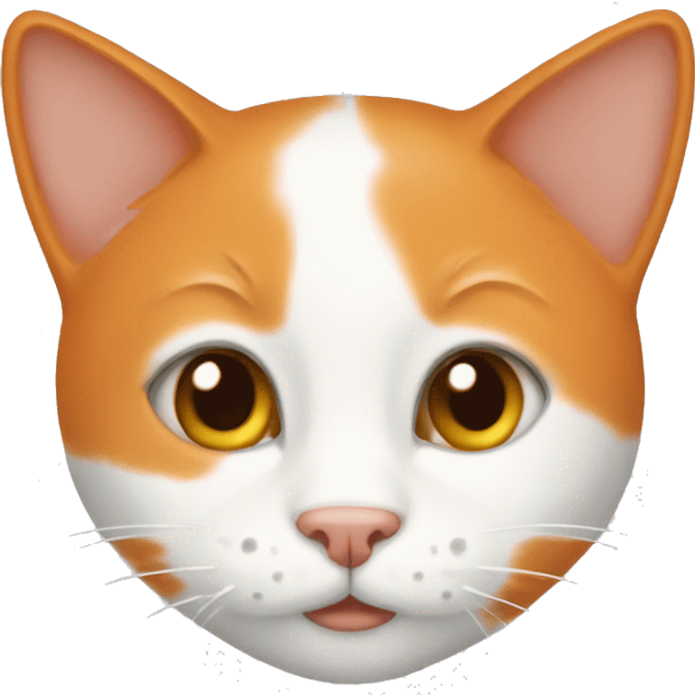 Orange and white cat emoji