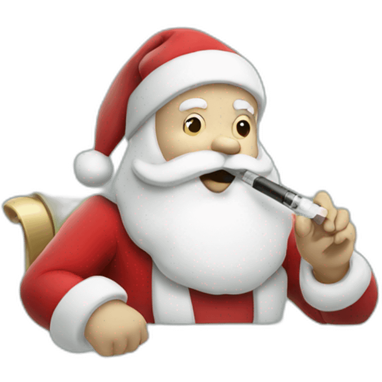 Santa Claus vaping emoji