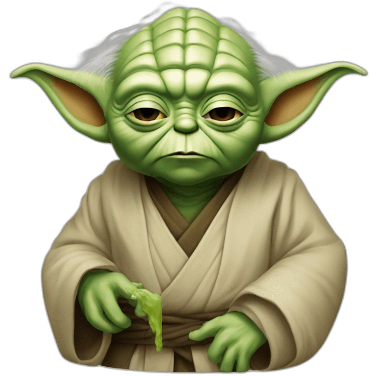 Maître Yoda qui fume un gion emoji