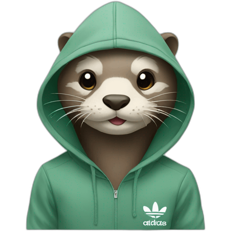 otter in adidas hoodie emoji