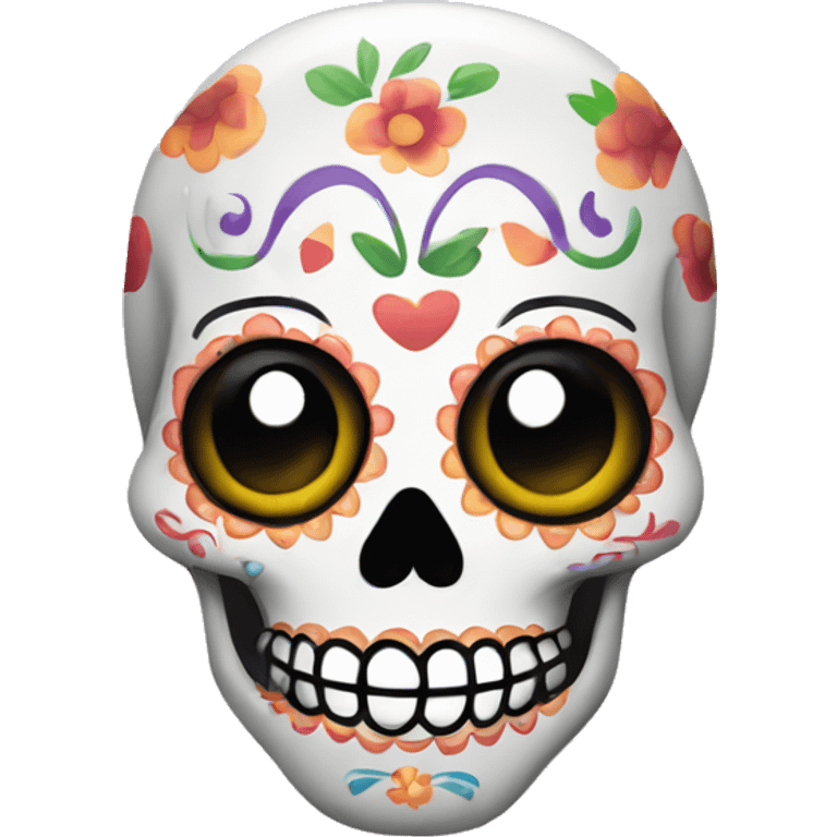 Winking sugar skull emoji