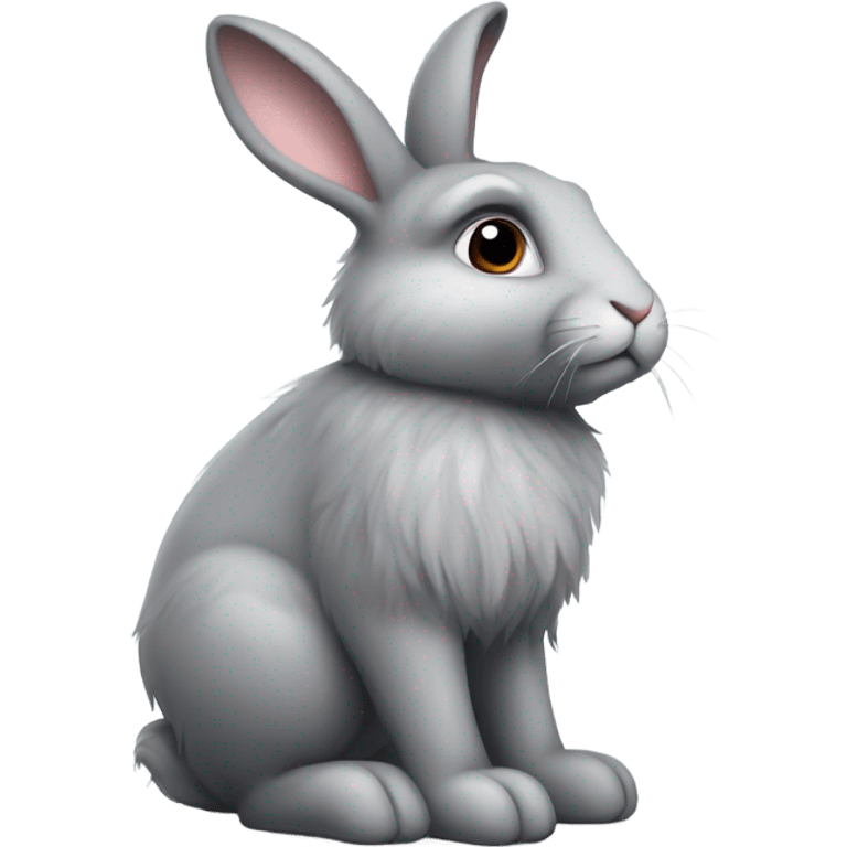 Gray bunny  emoji