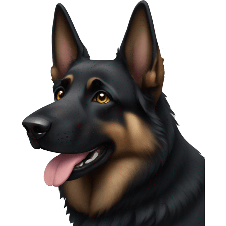 Black German shepherd  emoji