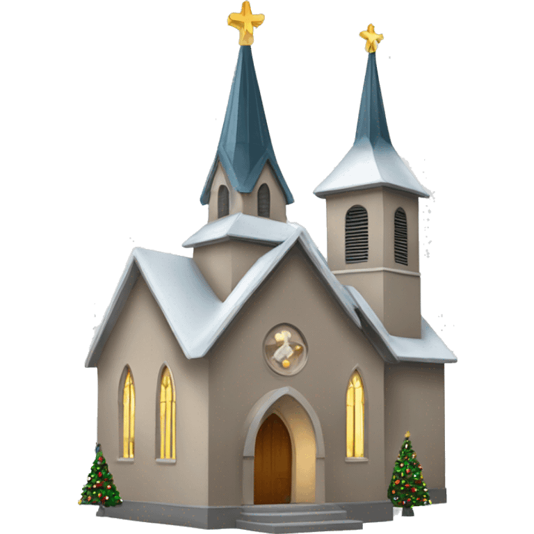 A church with Christmas decorations  emoji