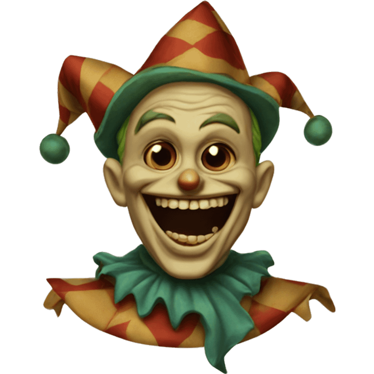 vintage scary jester  emoji