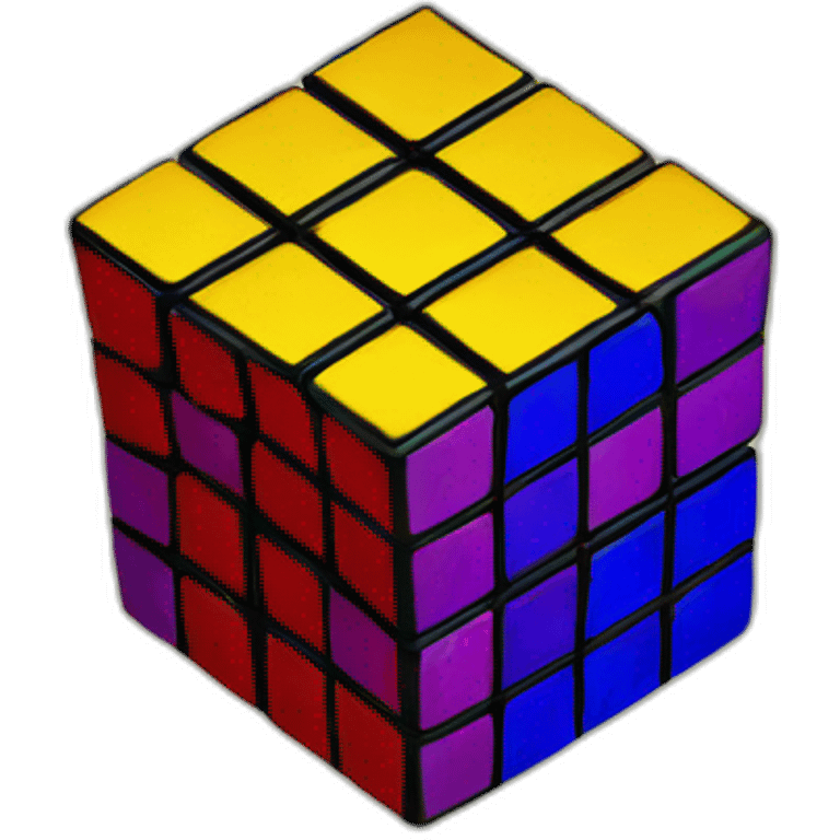 Rubik's cube 3*3*3 emoji