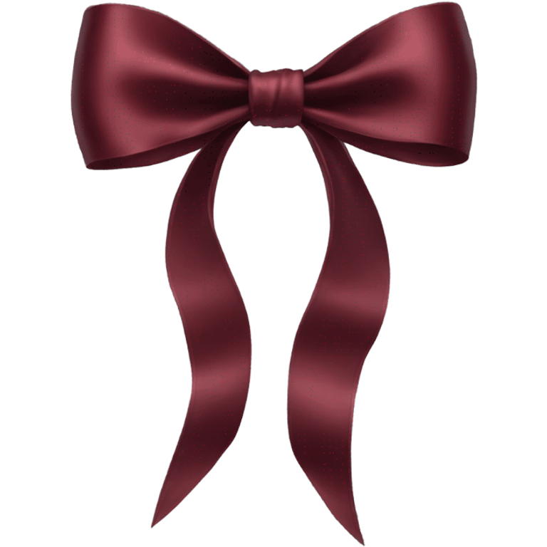 dark red silk bow emoji