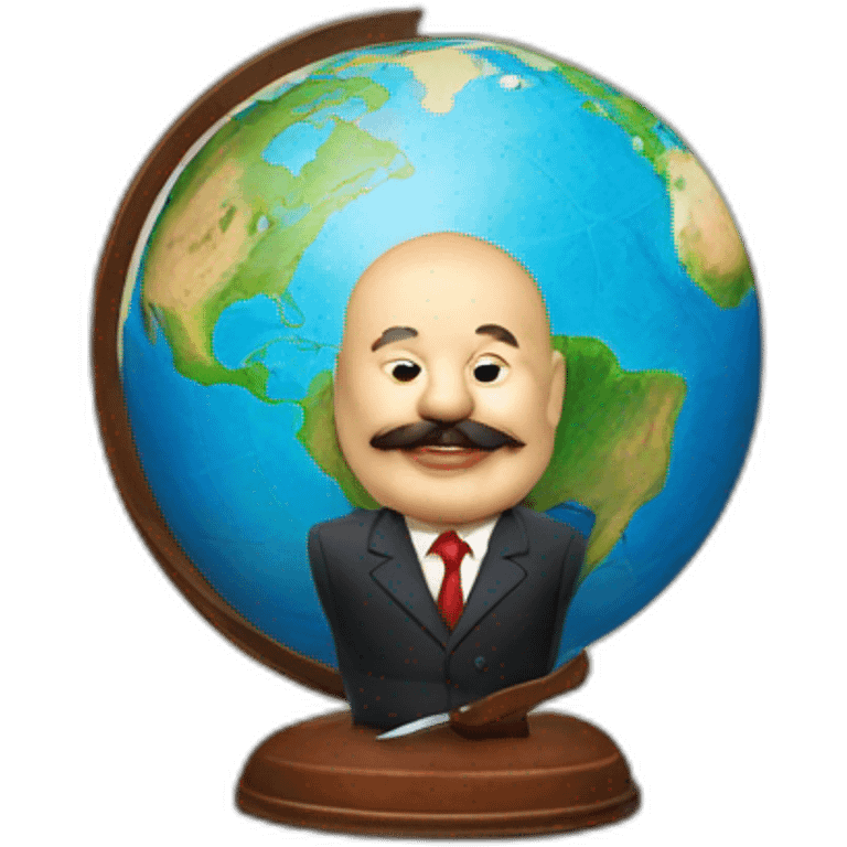 Lukashenko peels the globe like a potato with a vegetable peeler emoji