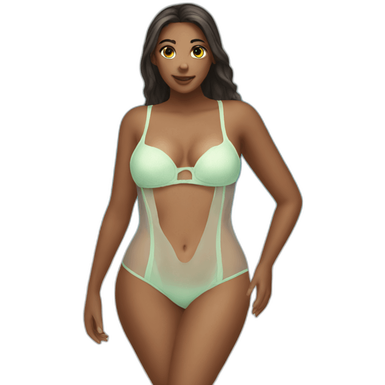 Transparent swimsuit emoji