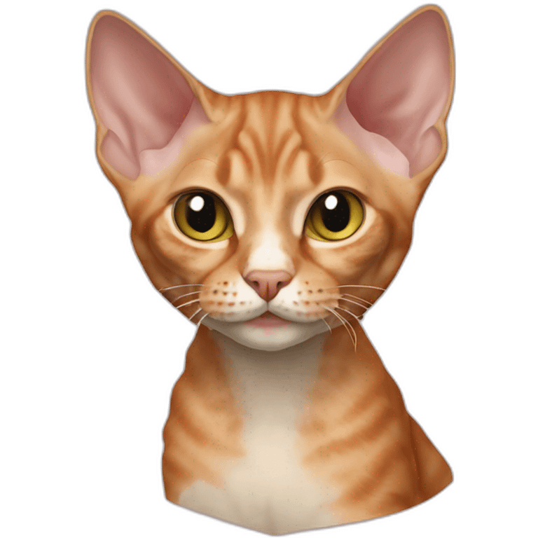 Devon Rex ginger cat emoji