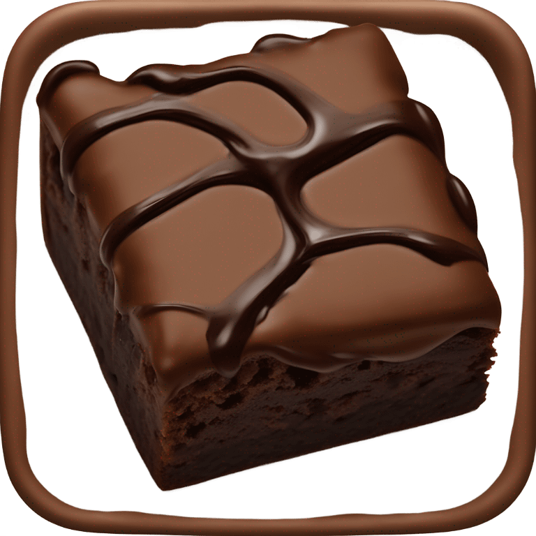 Mouth watering brownie emoji