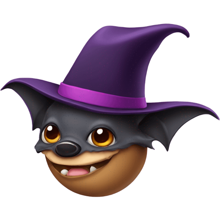 Bat with hat emoji