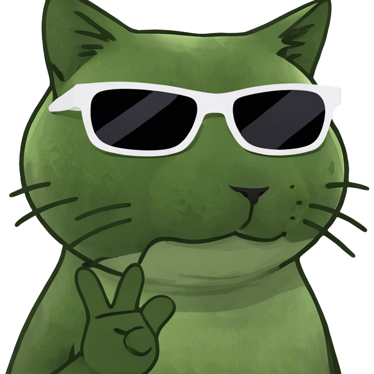 Cat with sunglasses emoji