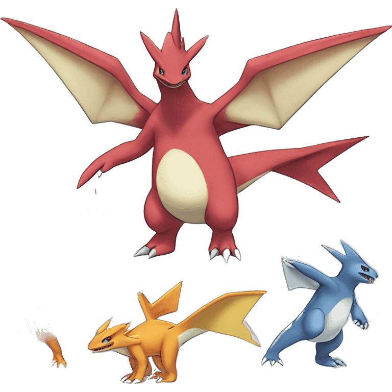 Latios-Sharpedo-Charmeleon-Gible-Gabite-Larvitar-Fakémon-Pokémon-Fusion Full Body emoji