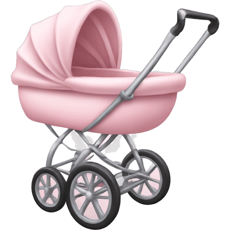 Light pink fancy baby stroller emoji