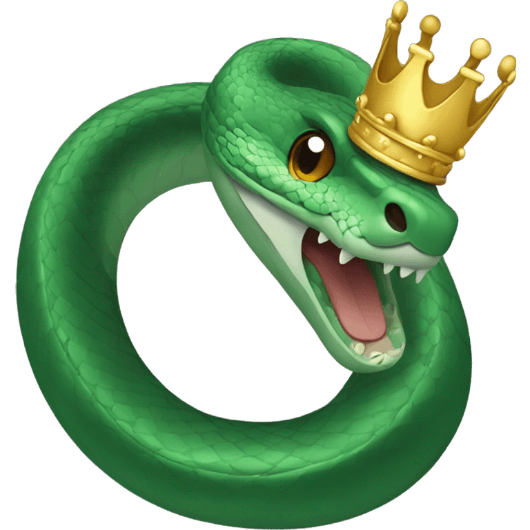 Snake with a crown  emoji