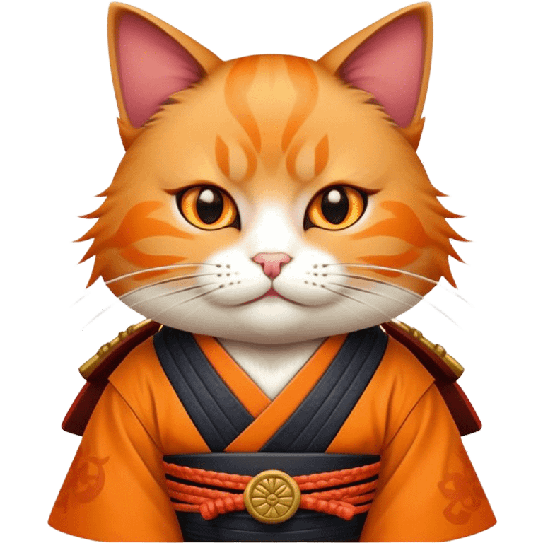 A samurai cat emoji