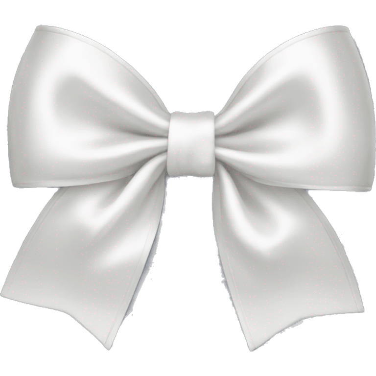 white satin bow emoji