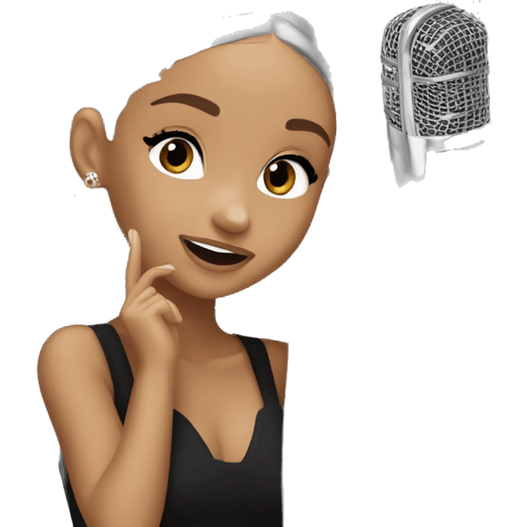 Ariana Grande With mic￼ emoji