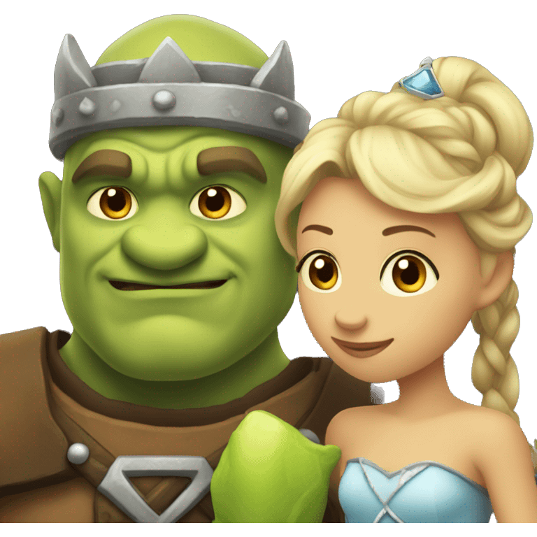 Ogre with princess emoji