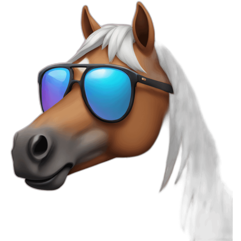 horse with sunglasses emoji