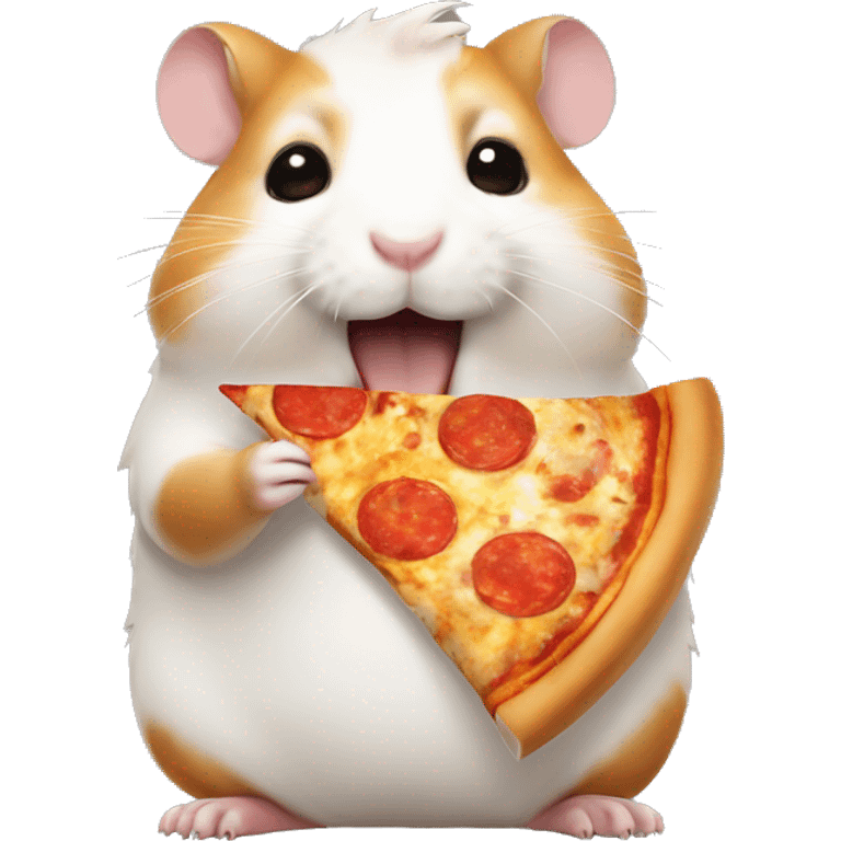 hamster eating PIZZA  emoji